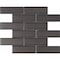 Msi Metallic Gray Bevel Subway SAMPLE Glass Mesh-Mounted Mosaic Tile ZOR-MD-0177-SAM - alternate 1